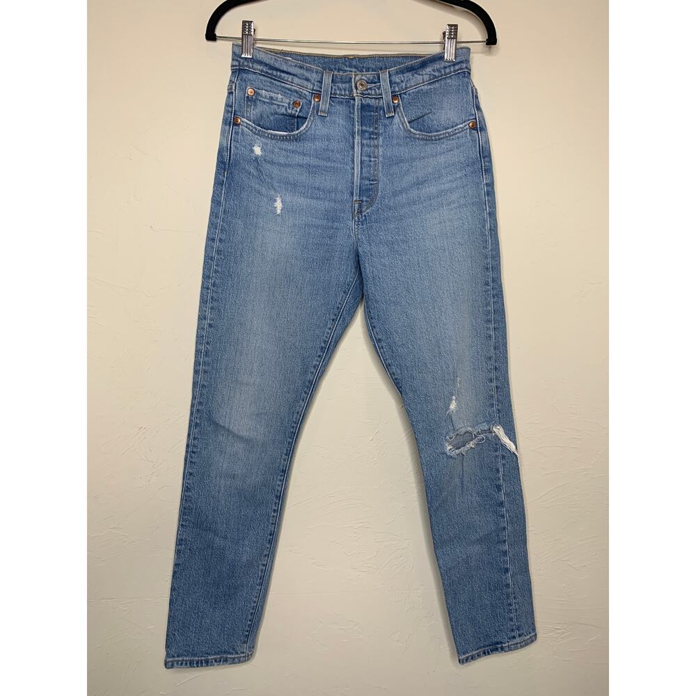 Levi's Premium 501 Slim Jeans Medium Wash Sz 26 x 28 - Picture 2 of 10